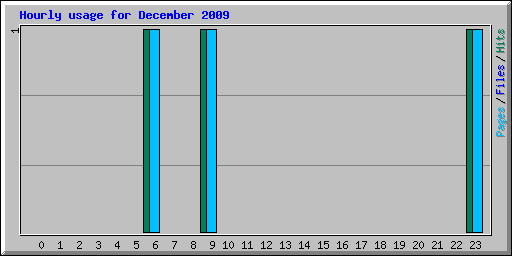 Hourly usage for December 2009