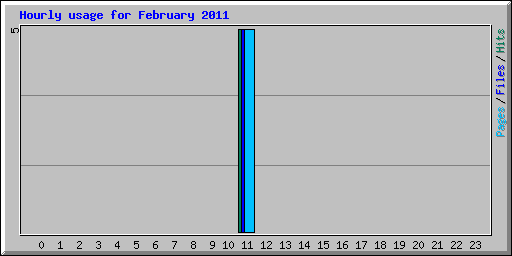 Hourly usage for February 2011