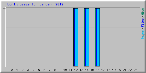 Hourly usage for January 2012