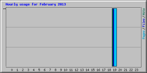 Hourly usage for February 2013